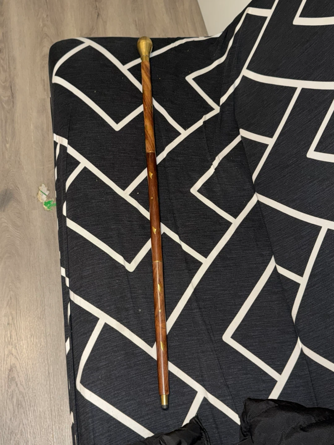 Wooden Walking Cane with Ornate Handle - photo 2