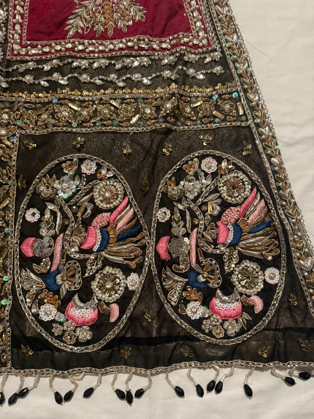 Embroidered Indian Pakistani Dress with Dupatta and Pants - photo 4