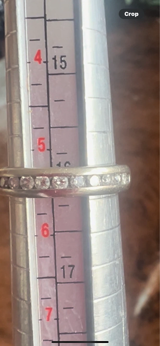 14 k  Gold Channel Set Diamond Ring - Size 5.5