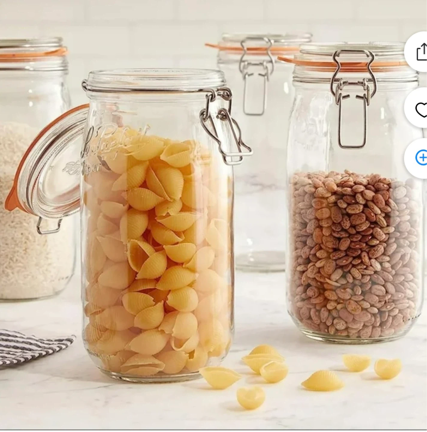 Le Parfait Glass Jars for Canning and Storage - Set of 4 - photo 2