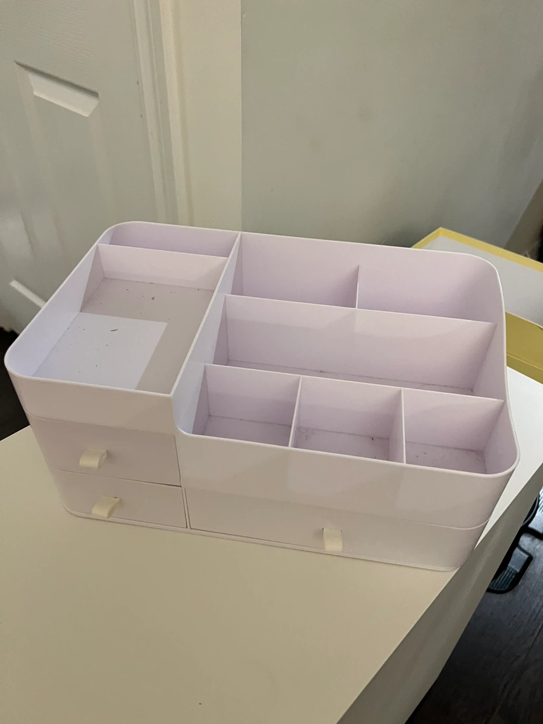 White Makeup Organizer with Drawers