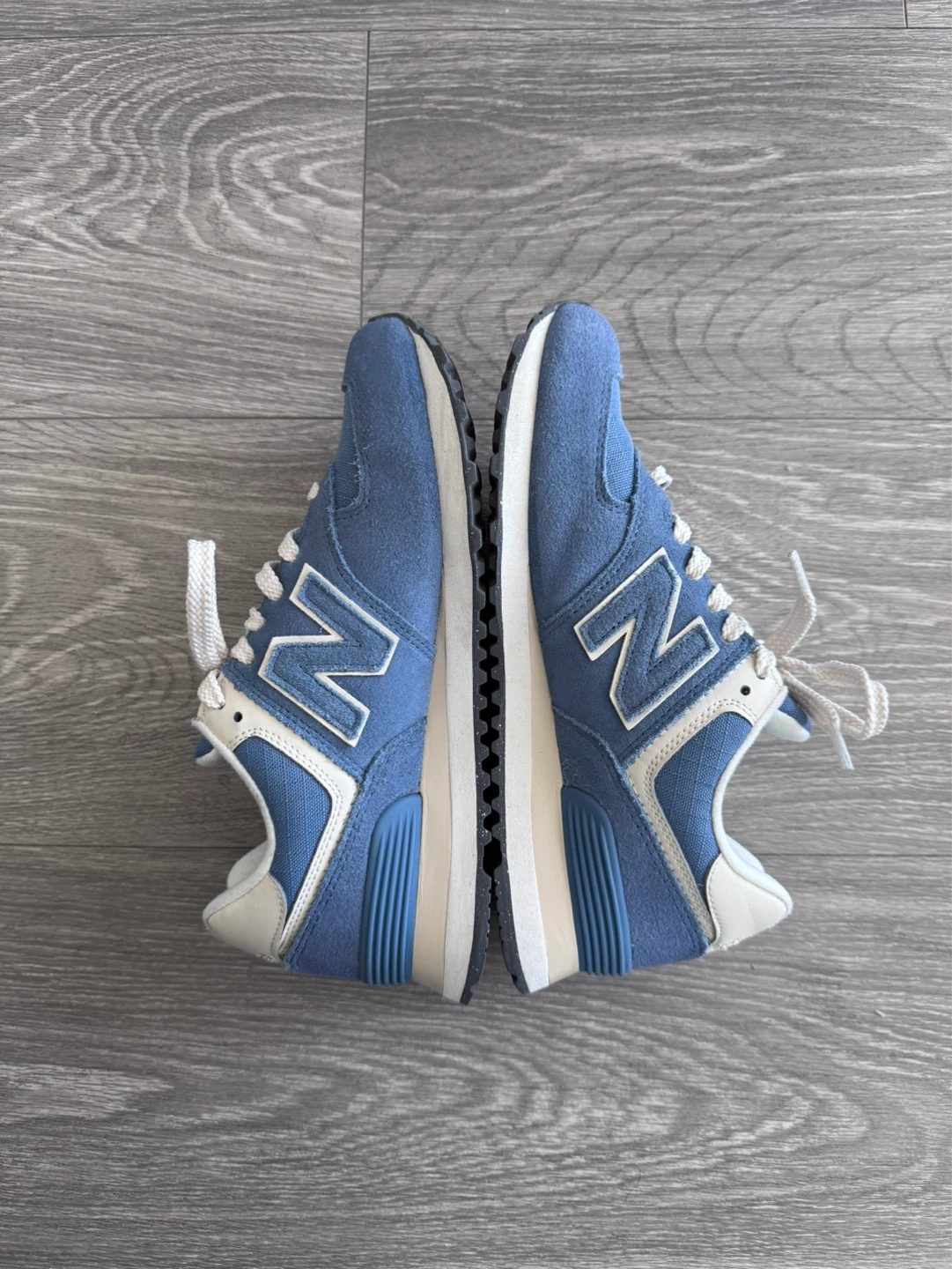 New Balance 574 Core Shoes - Blue/Cream - Size 7.5 - photo 2