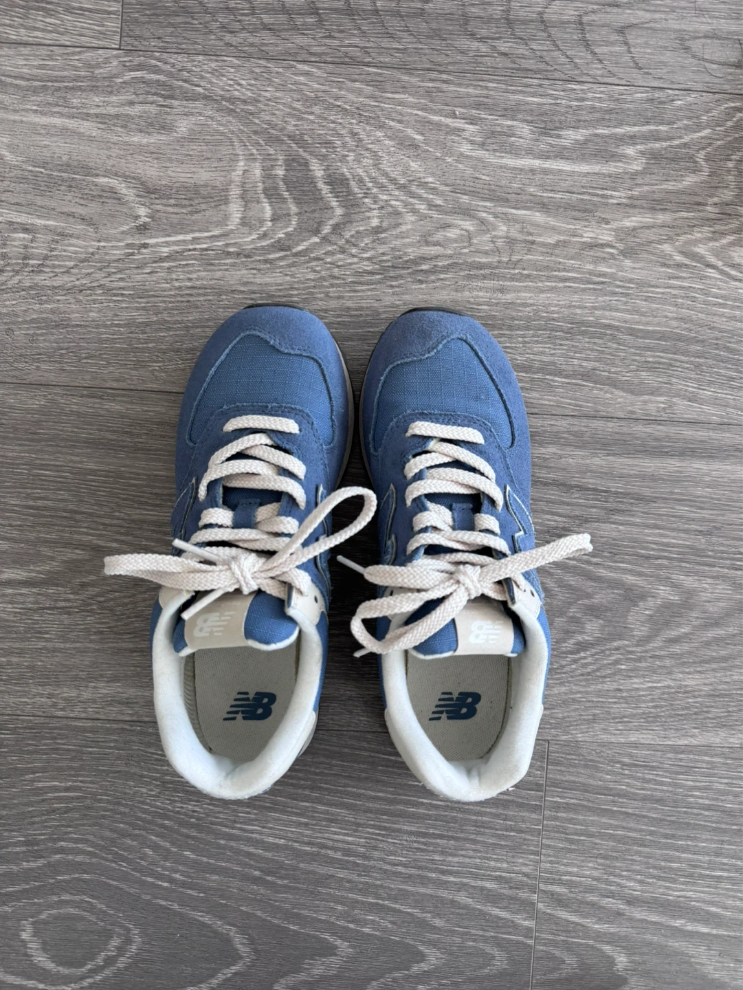 New Balance 574 Core Shoes - Blue/Cream - Size 7.5
