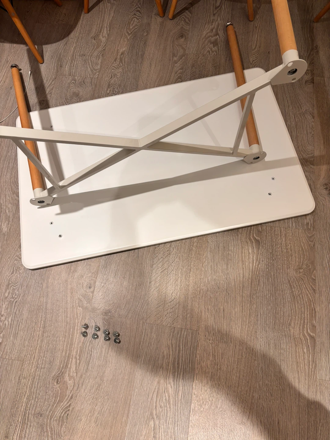 Eiffel chair x4 (structube) and dining table - photo 3