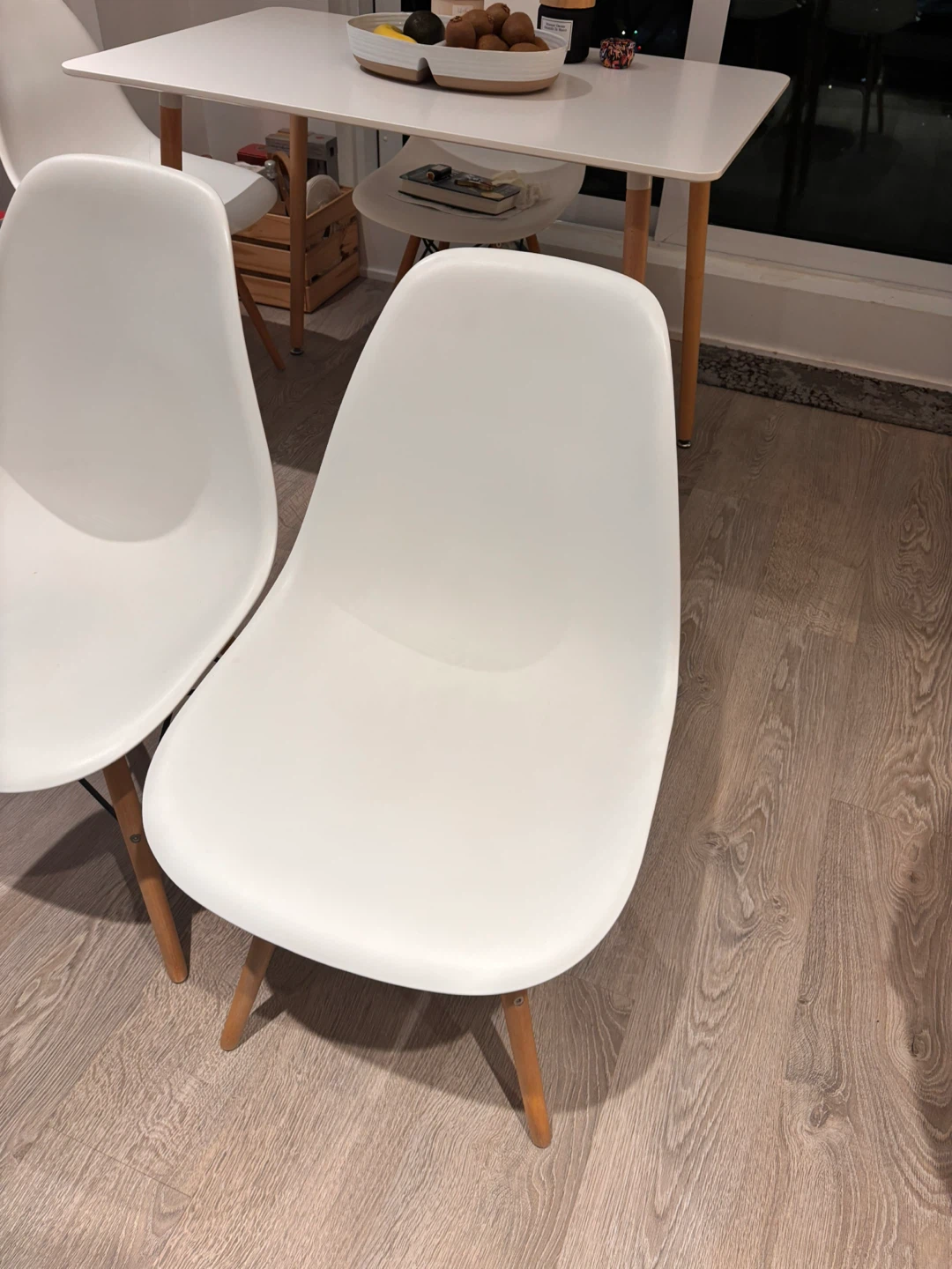 Eiffel chair x4 (structube) and dining table - photo 2