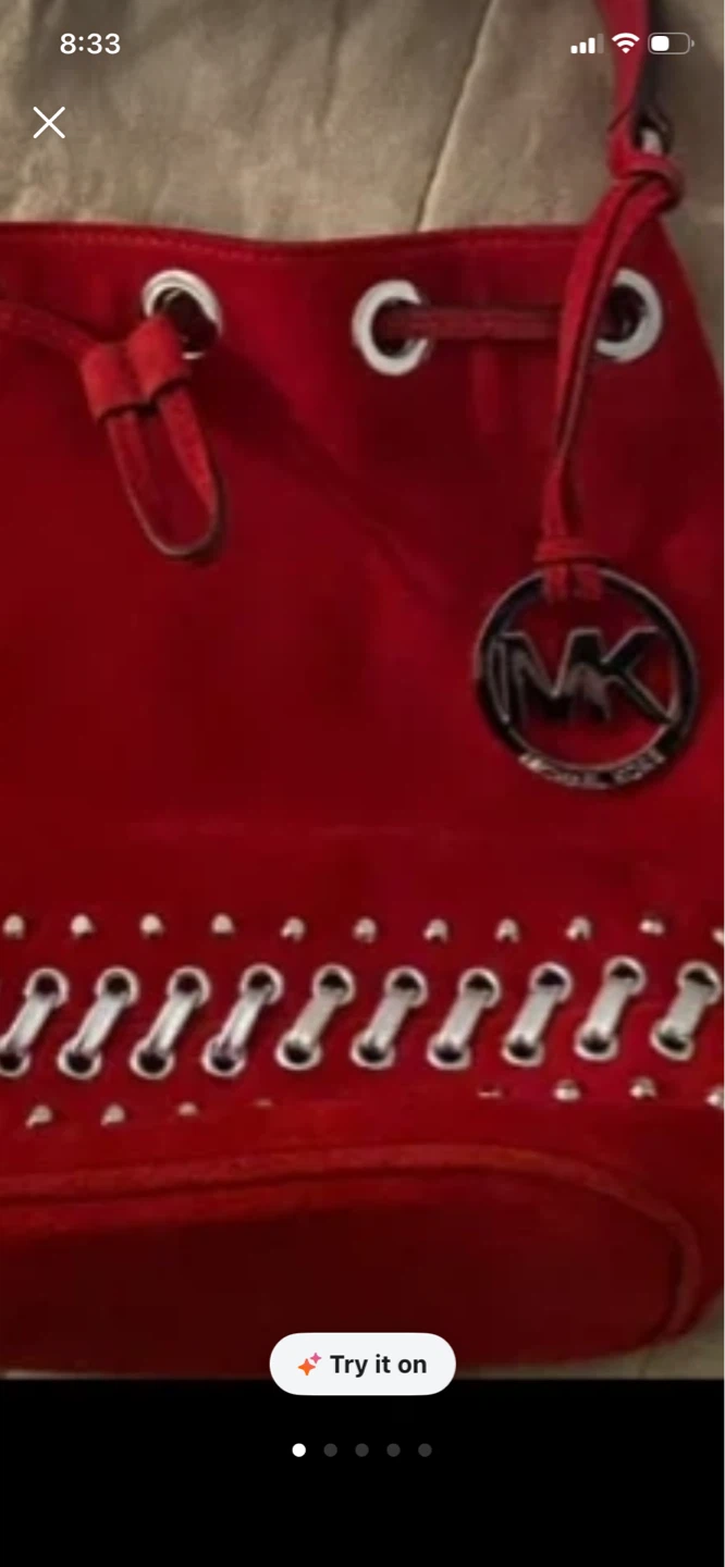 Michael Kors Beautiful red suede , Jewels Crossbody purse - photo 5