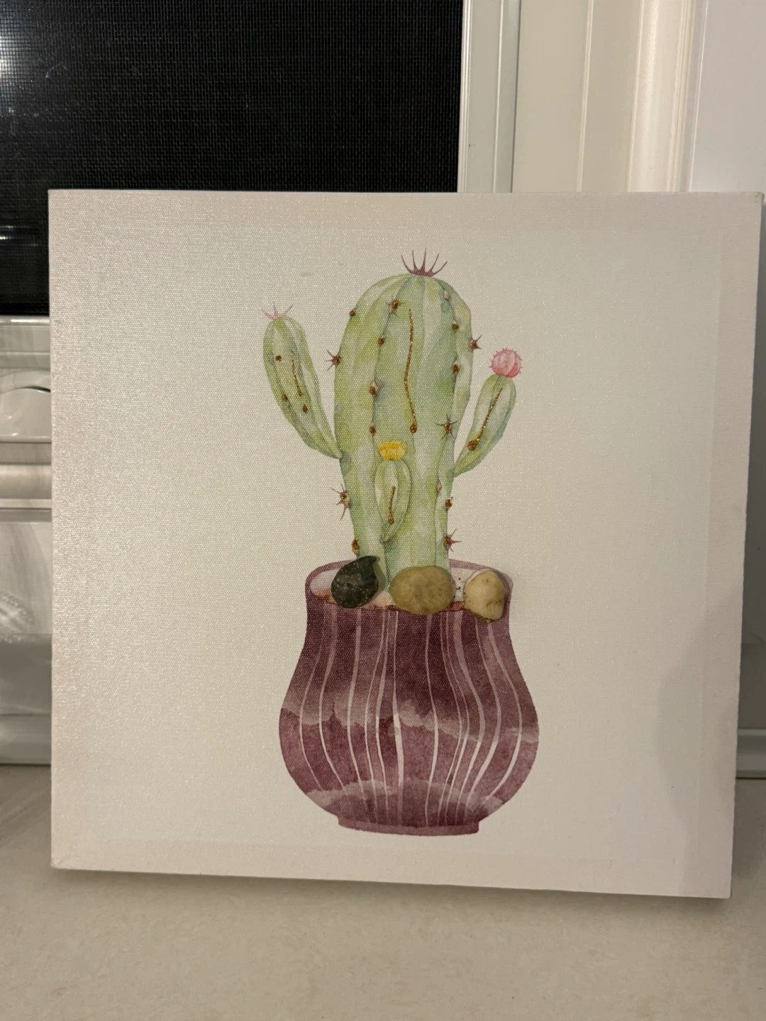 Canvas Print Wall Art - Potted Cactus