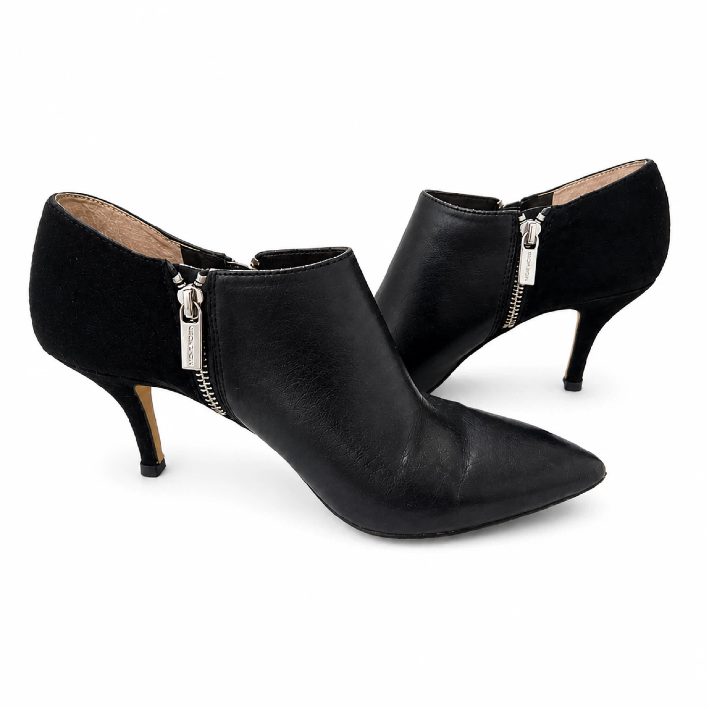 Michael Kors Suede Leather Ankle Booties – Size 9.5 – Black