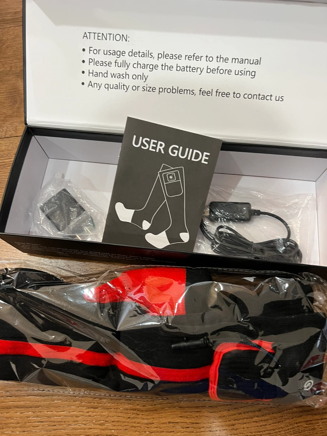 Heated Socks with Charging Accessories and User Guide - photo 2