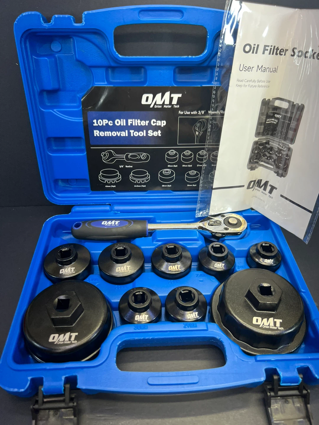 10-Piece Oil Filter Cap Removal Tool Set