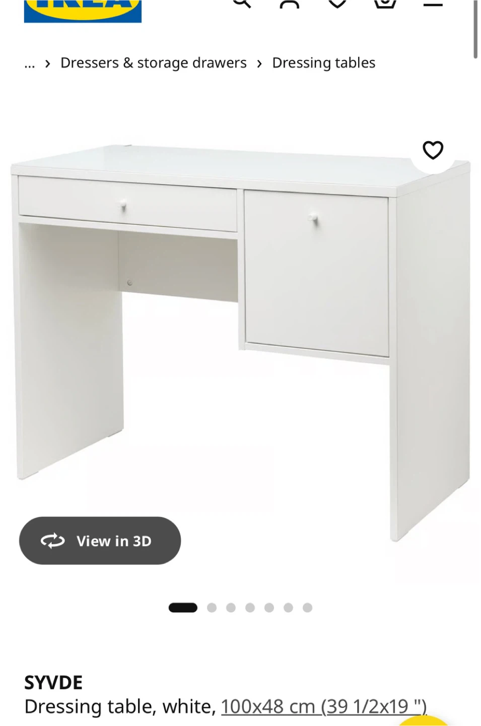 IKEA SYVDE Dressing Table