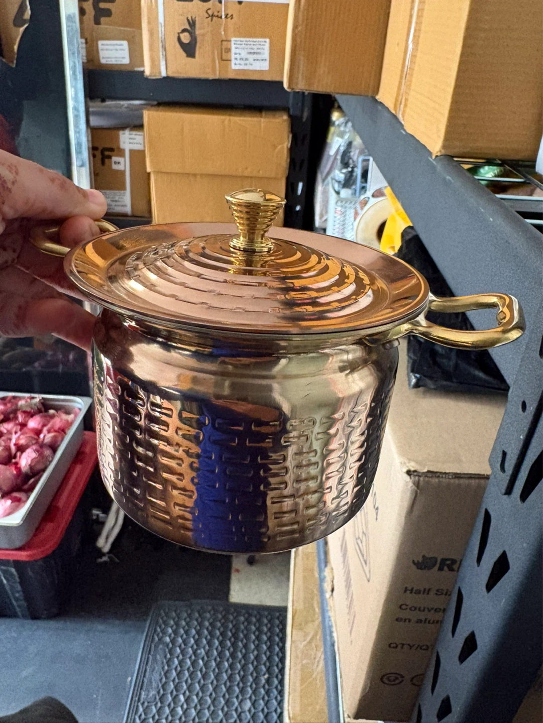 Copper Pot with Lid - photo 2