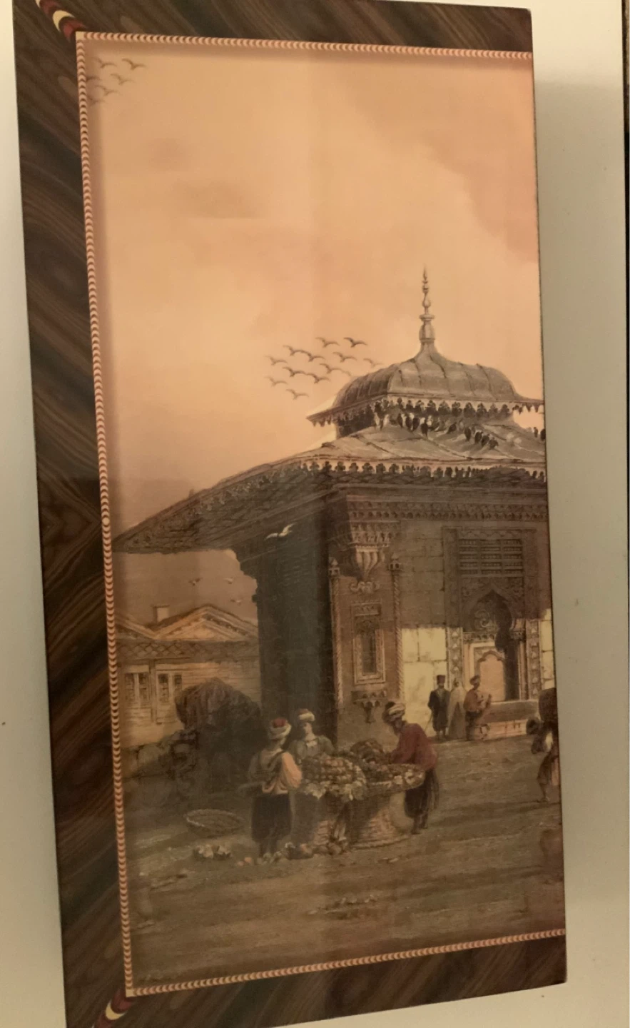 Vintage Backgammon Set with Ottoman Scene - photo 2