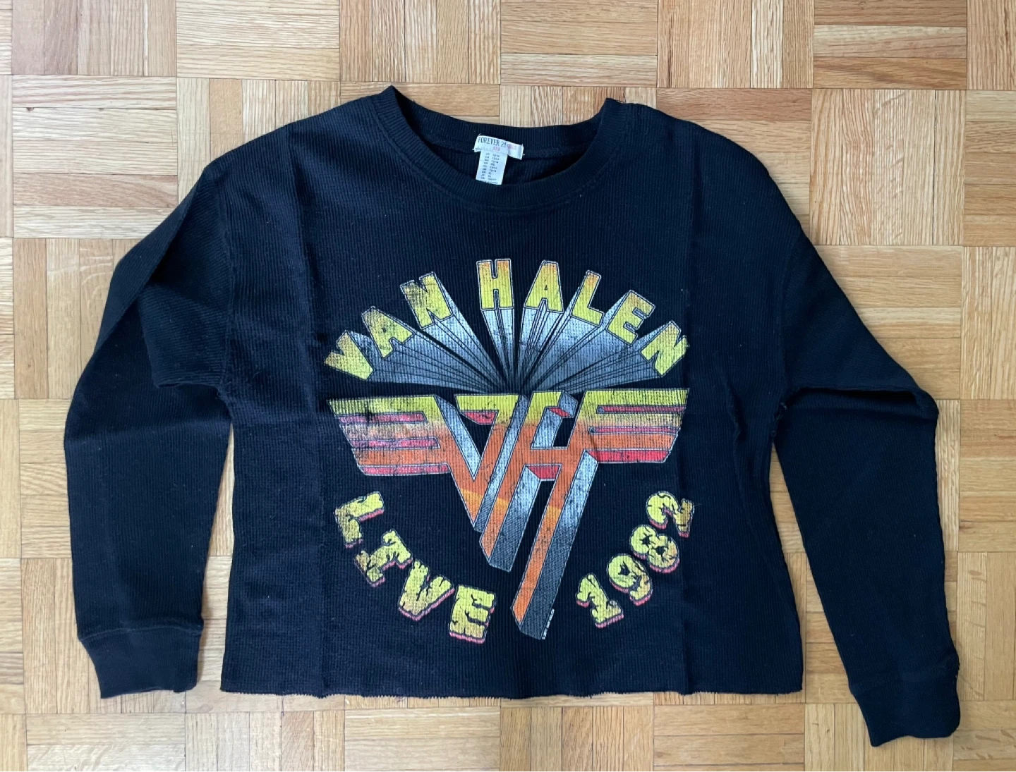 Black Van Halen Live 1982 Thermal Long Sleeve Shirt