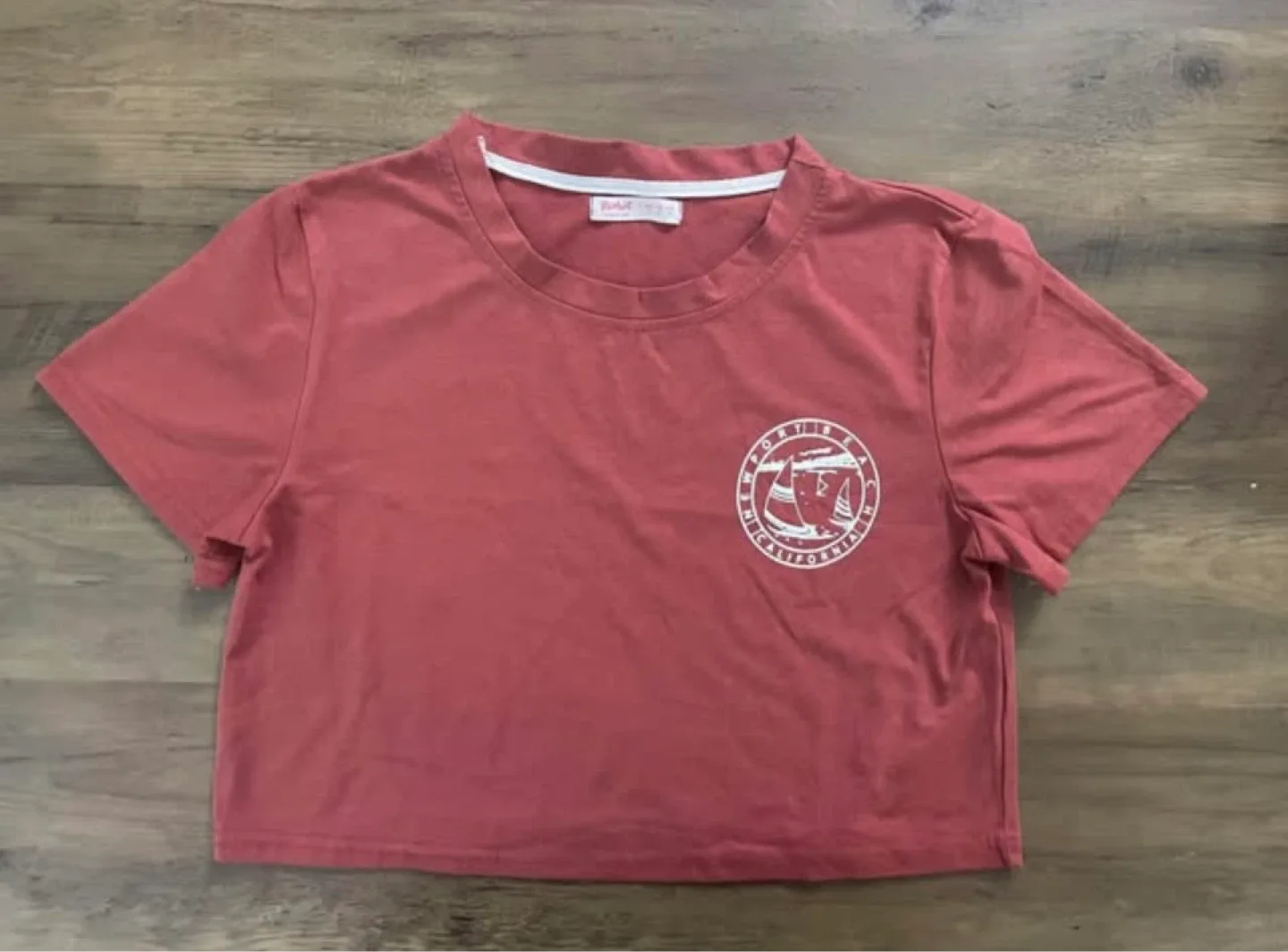 Soffe Newport Beach Graphic Cropped T-Shirt
