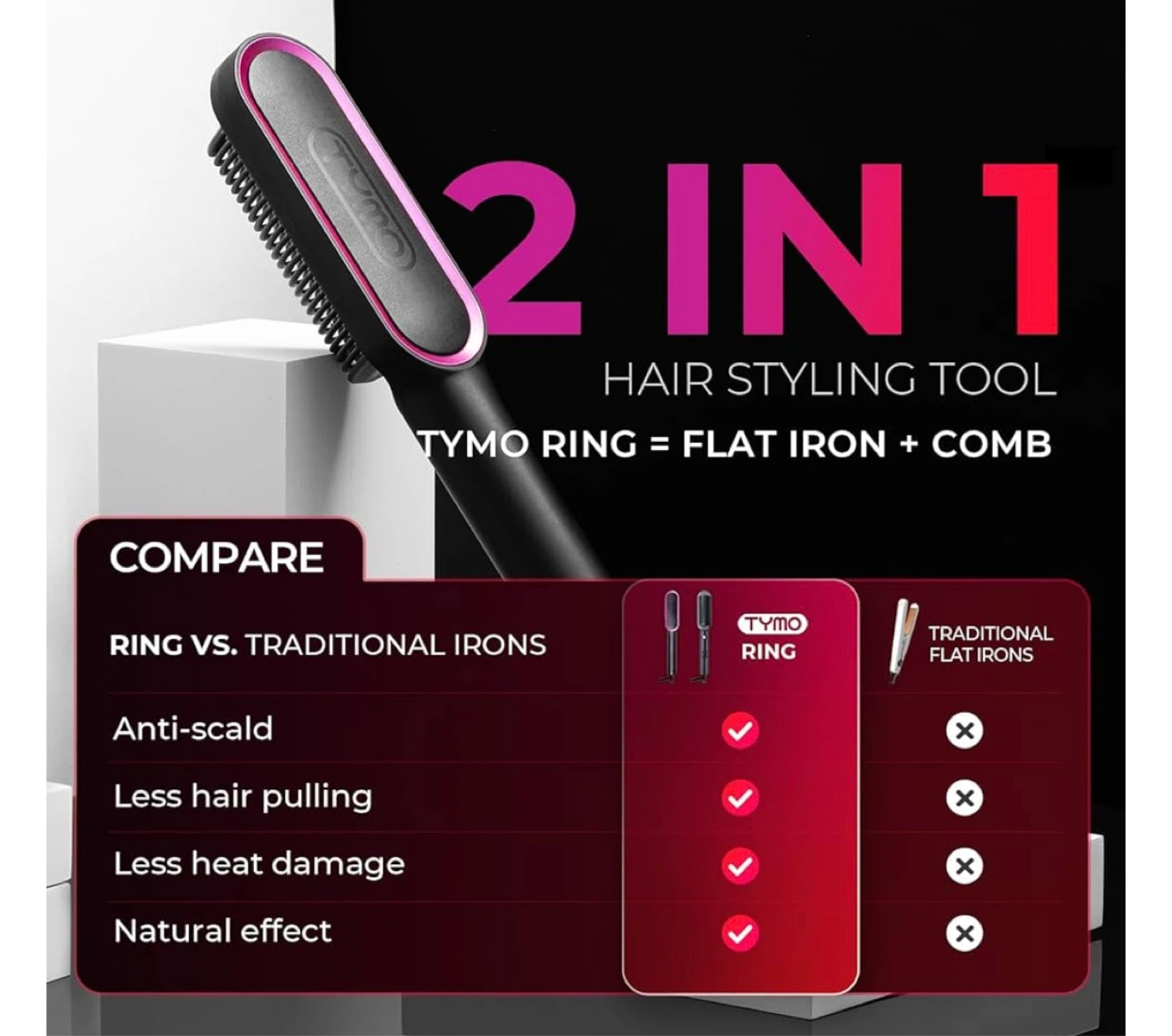 TYMO 2-in-1 Hair Styling Tool - photo 2