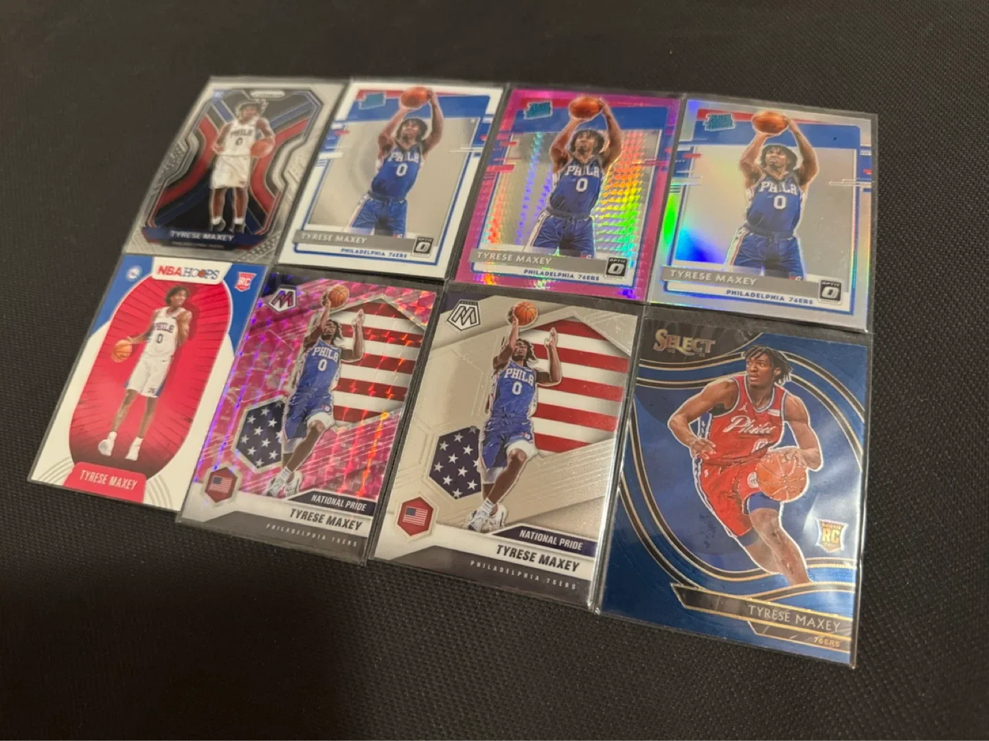 Tyrese Maxey NBA Rookie Cards - Lot of 8