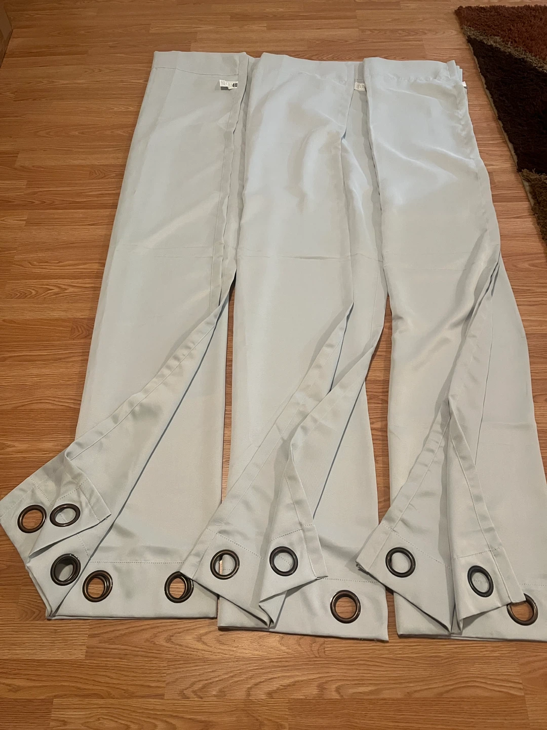 Utopia Bedding Light Grey Grommet Curtains (Set of 3) - photo 2