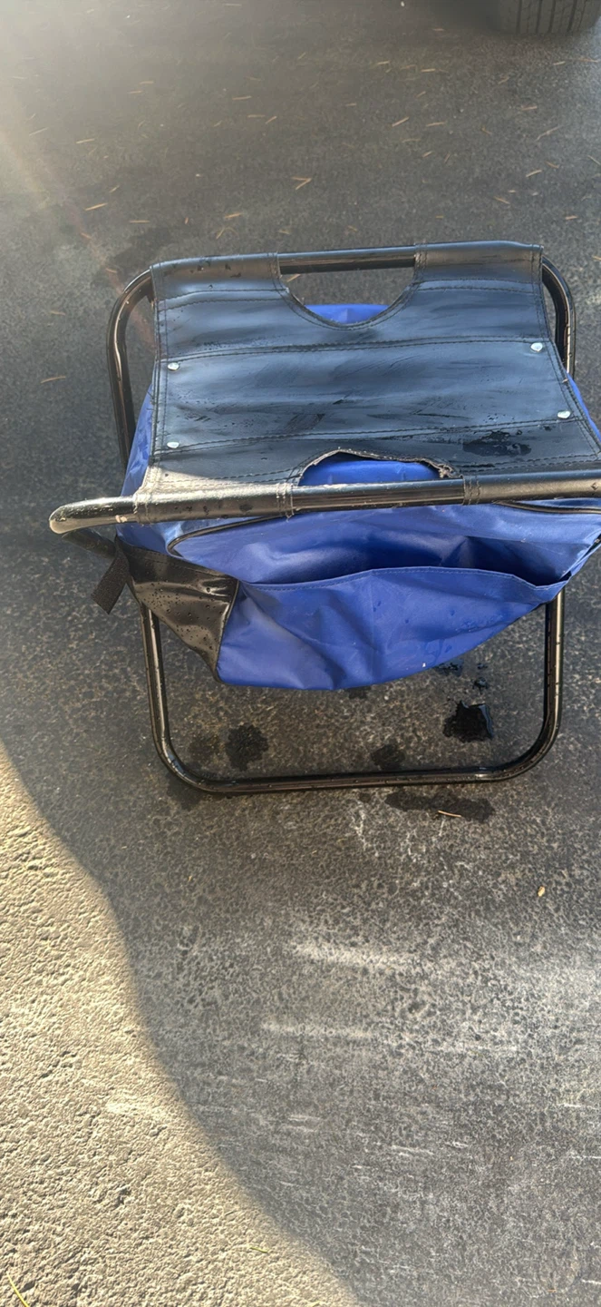Blue Folding Stool with Insulated Cooler Bag - photo 3