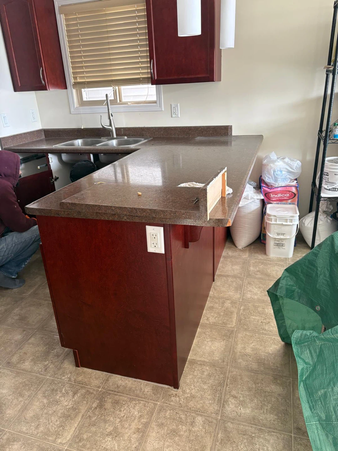 Kitchen and Bathroom with Countertops