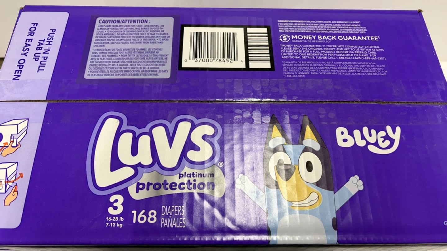 Luvs Bluey Size 3 Diapers - 168 Count - photo 2