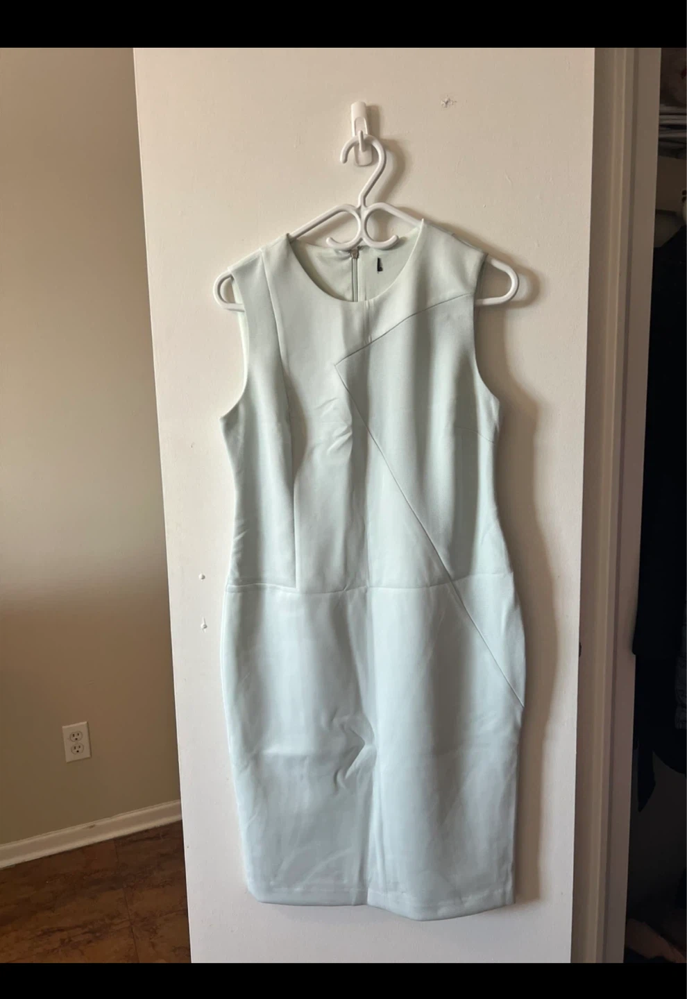 Light Blue Sleeveless Sheath Dress