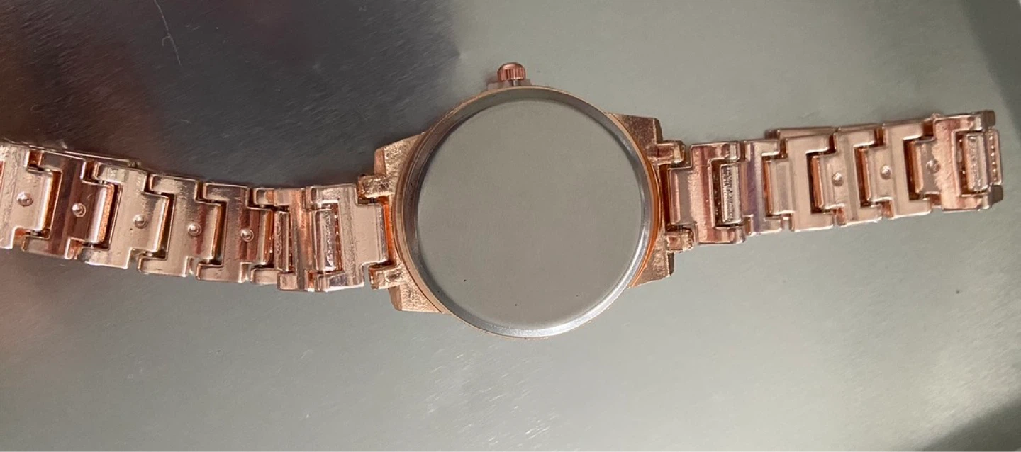 Rose Gold Rhinestone Watch - photo 5