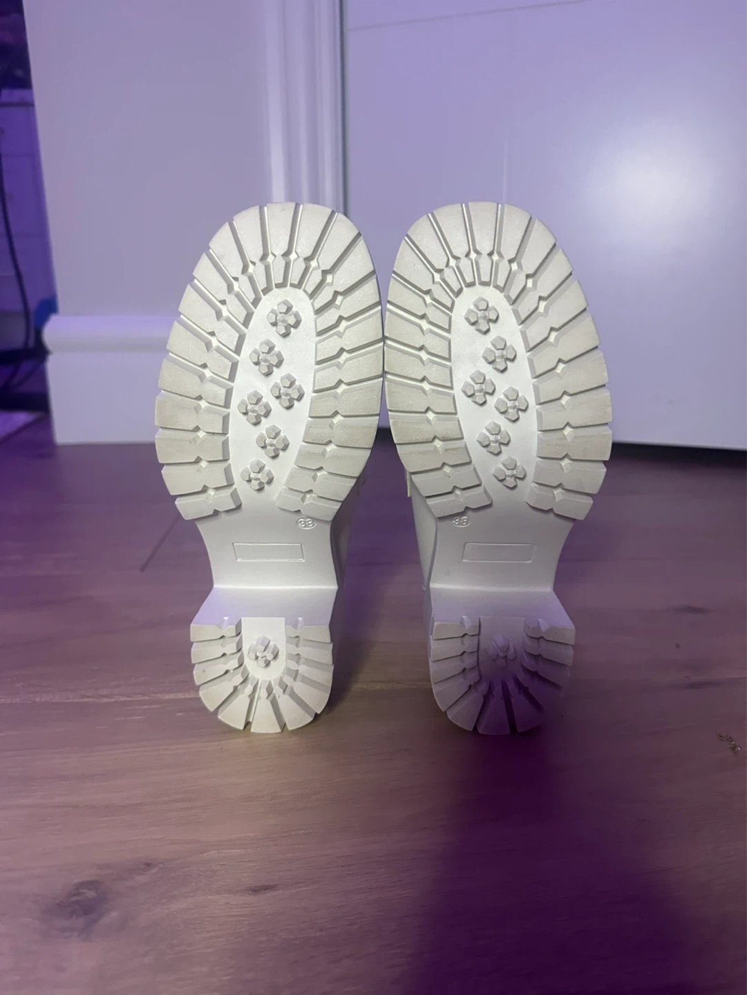 Steve Madden White Loafer Platform Heels - photo 4
