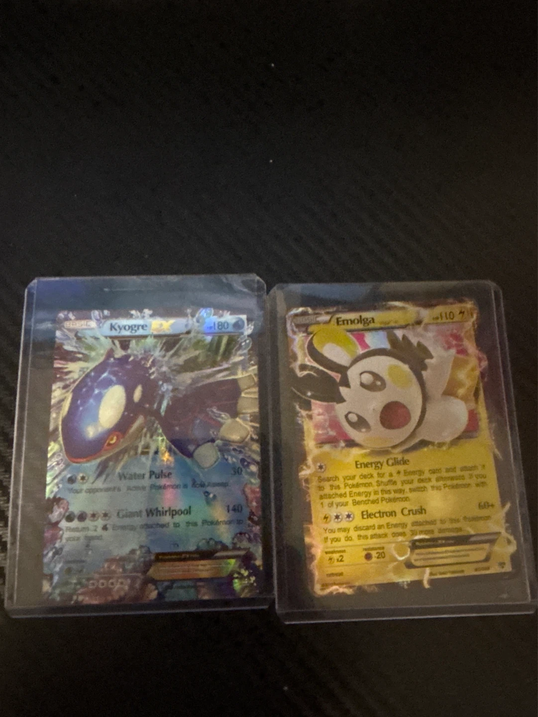 Pokémon Trading Cards - Kyogre EX and Emolga