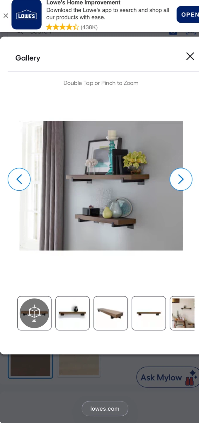 Floating Wood Shelf