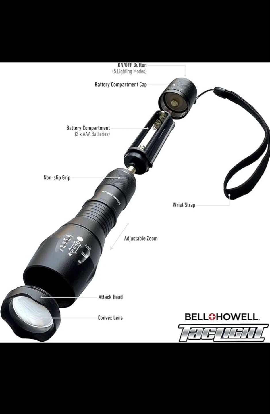 Bell+Howell TacLight Pro Extendable Flashlight Lantern - photo 3