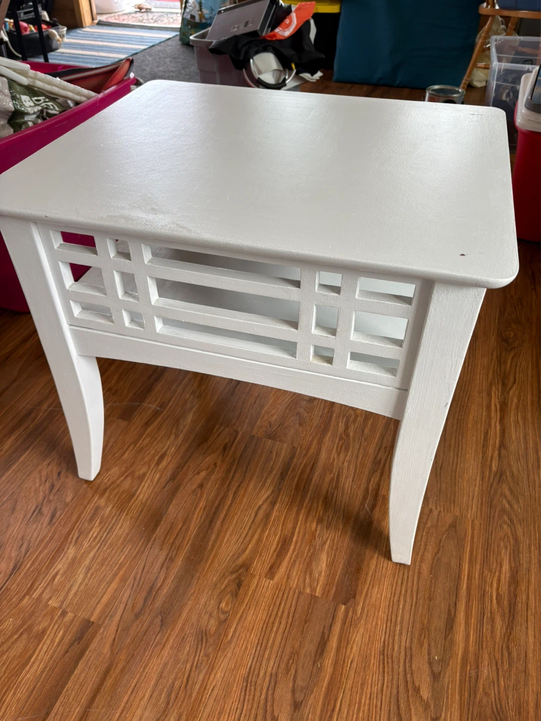 White End Table with Shelf - photo 3