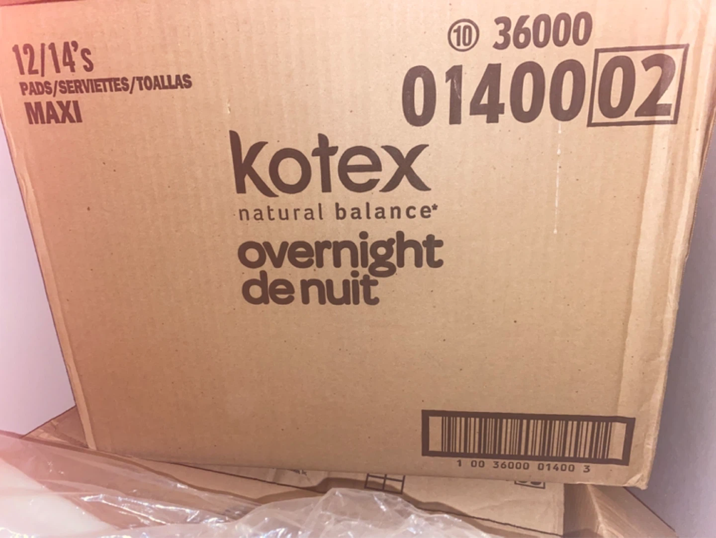 Kotex Natural Balance Overnight Maxi Pads - 14 Count - photo 2
