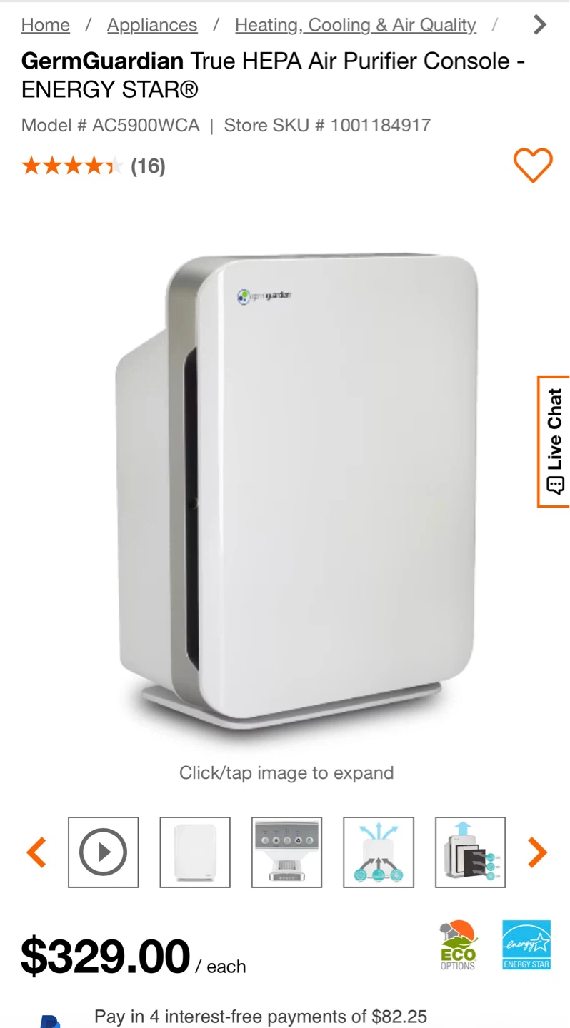 GermGuardian True HEPA Air Purifier