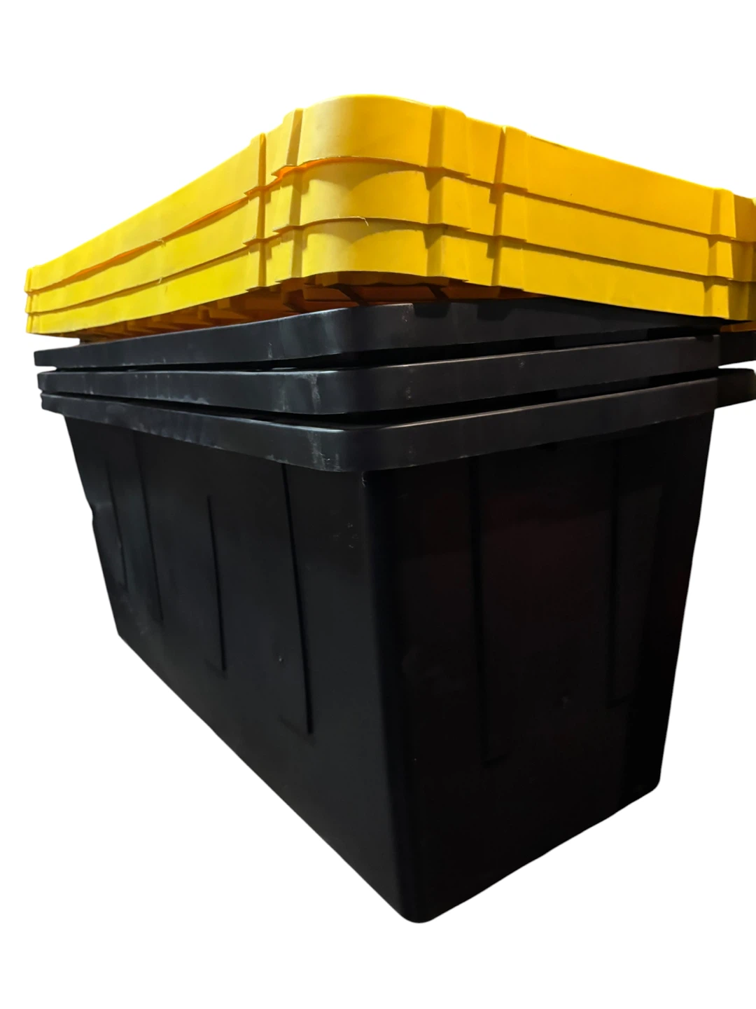 Stackable Storage Totes with Lids (Set of 3)