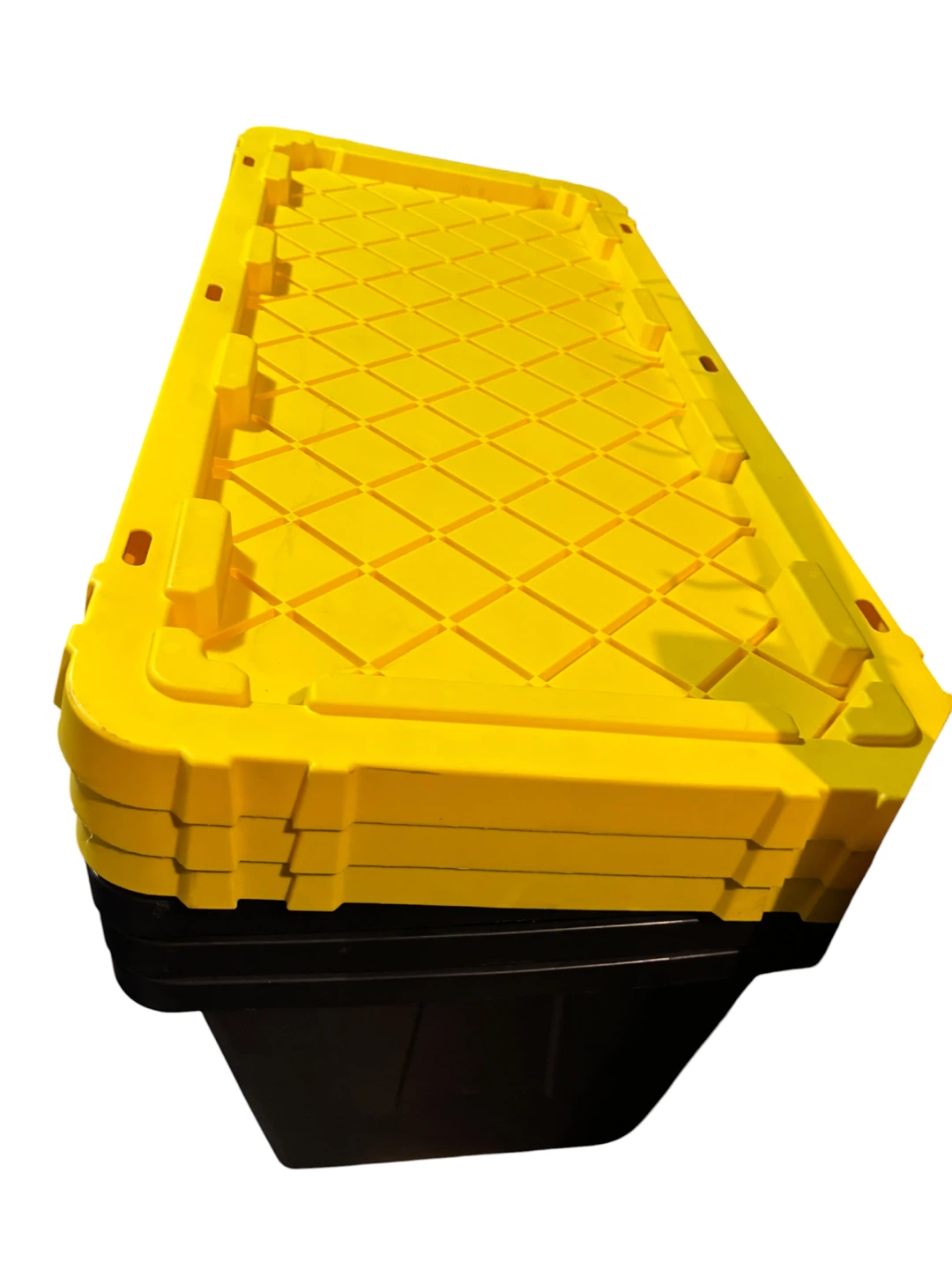 Stackable Storage Totes with Lids (Set of 3) - photo 2