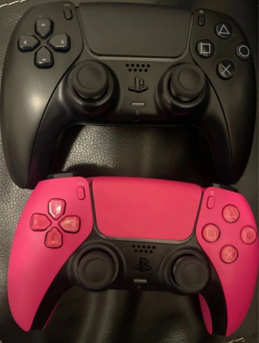PlayStation 5 DualSense Controllers - 1 Black 1 Pink