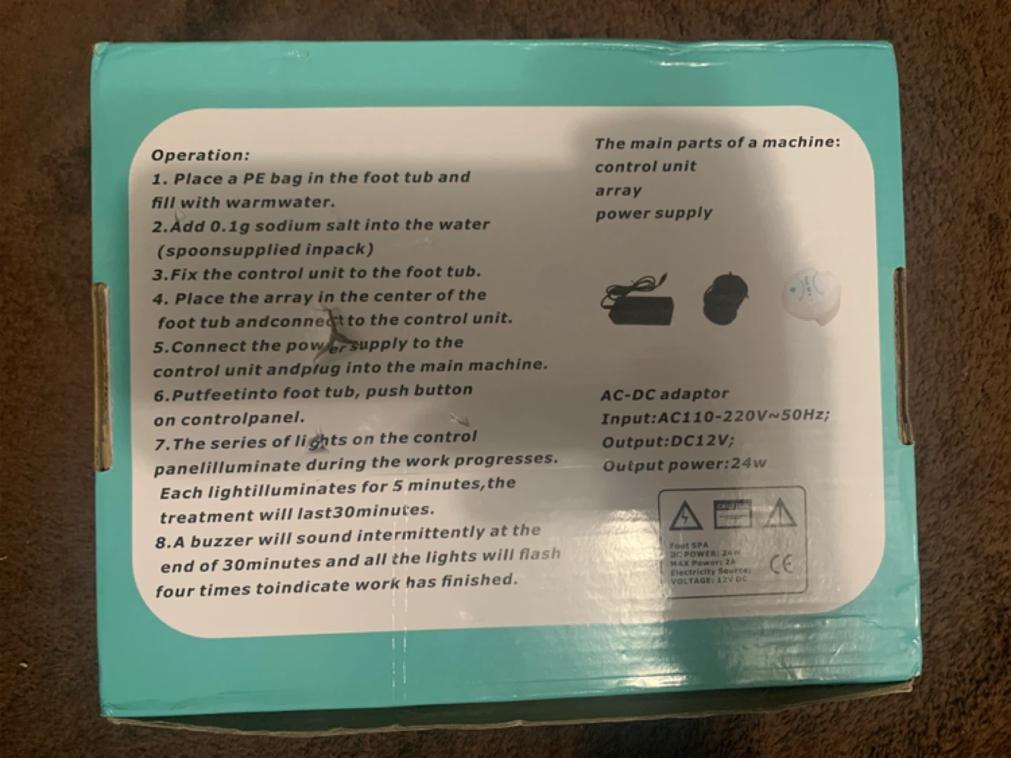 Foot Spa Bath Detox Machine Adjustable Relaxes Feet Stress - photo 2