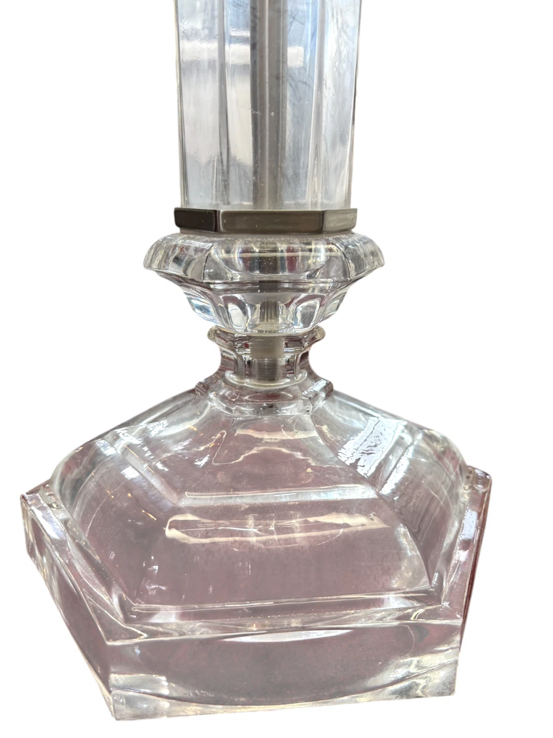 Glass Table Lamp with Rectangular Shade - photo 3