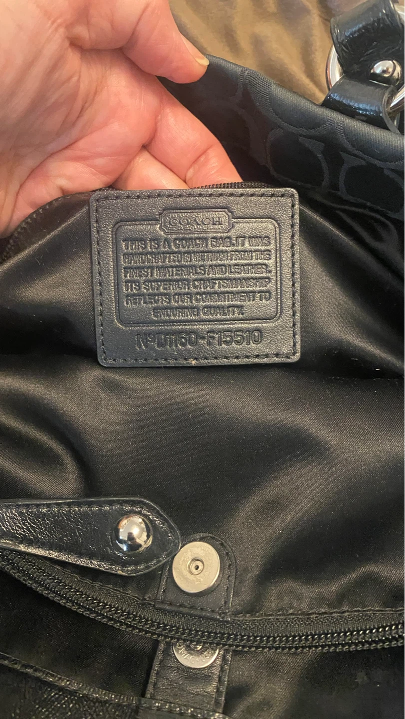Coach Black Signature C Tote Bag