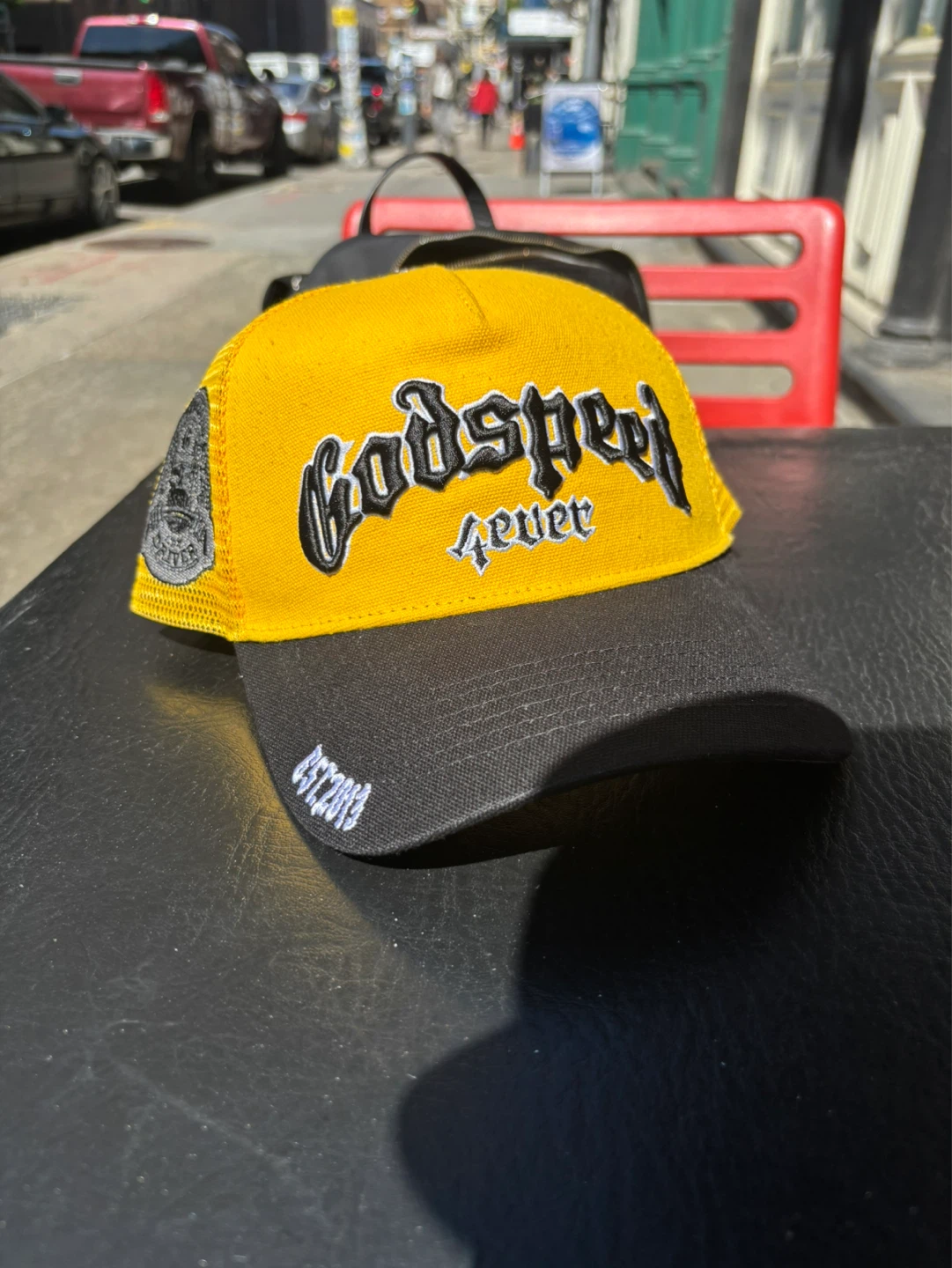 Godspeed 4ever Snapback Hat Yellow Black