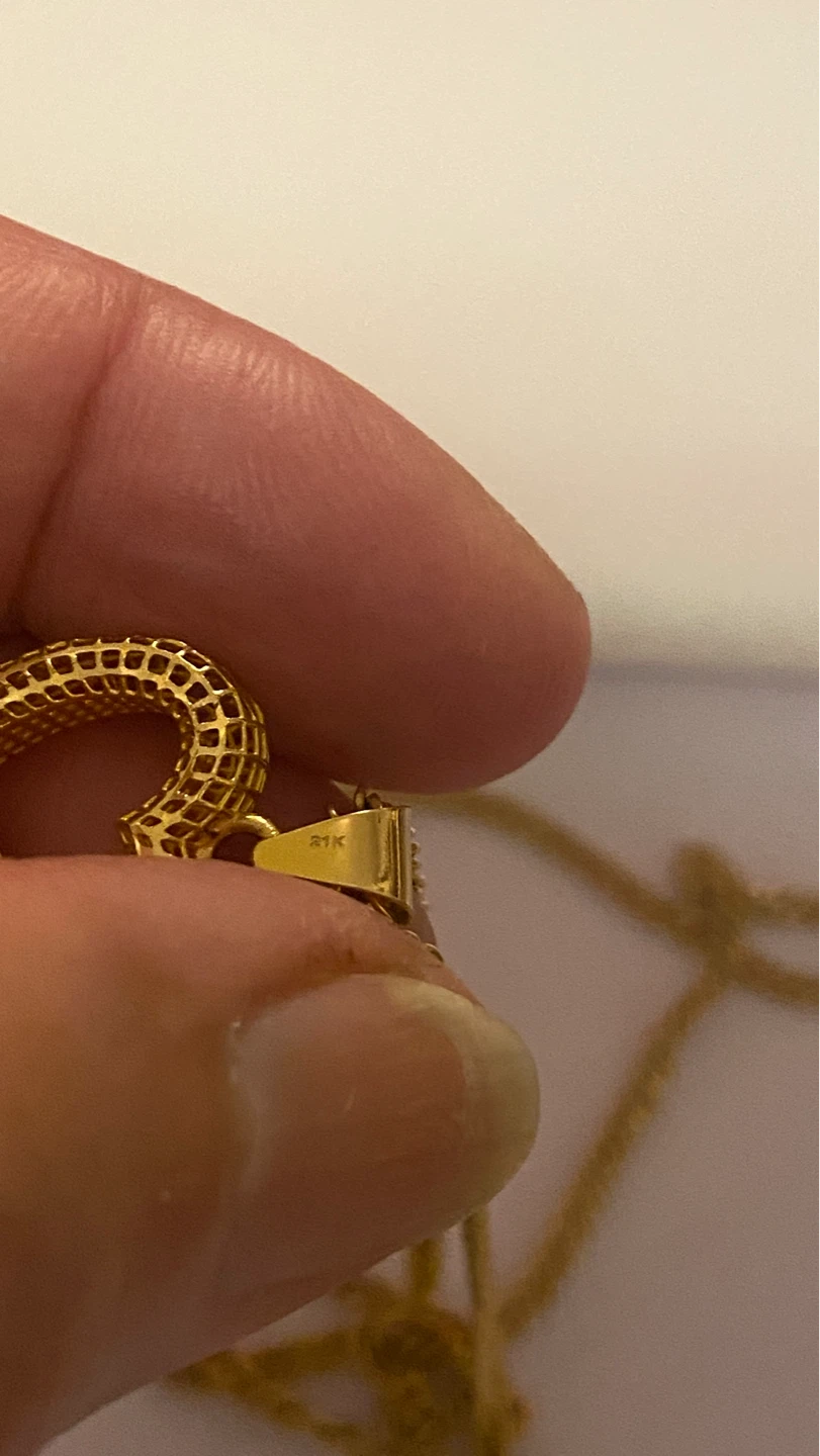 21K Gold Heart Pendant Necklace - photo 2