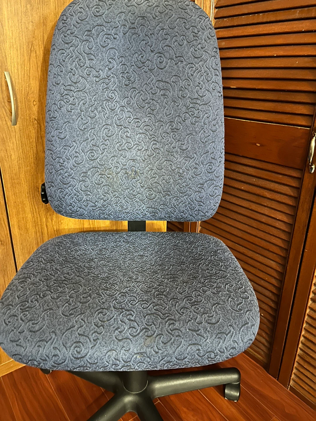 Blue Swirl Pattern Office Chair with Back Support - photo 3