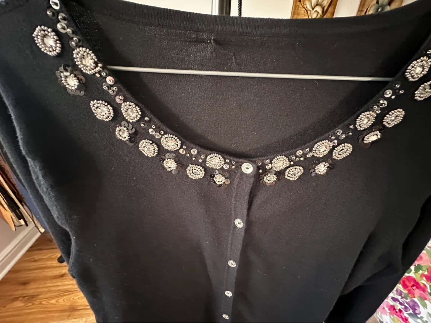 Black Embellished Cardigan - photo 3
