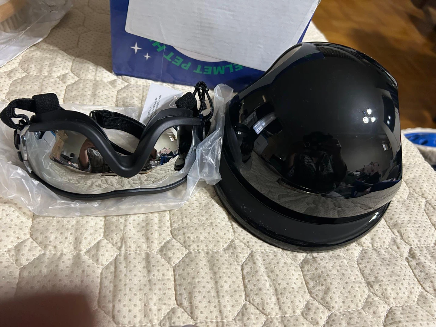 New-Haustiers Helm Pet Helmet with Goggles - photo 2