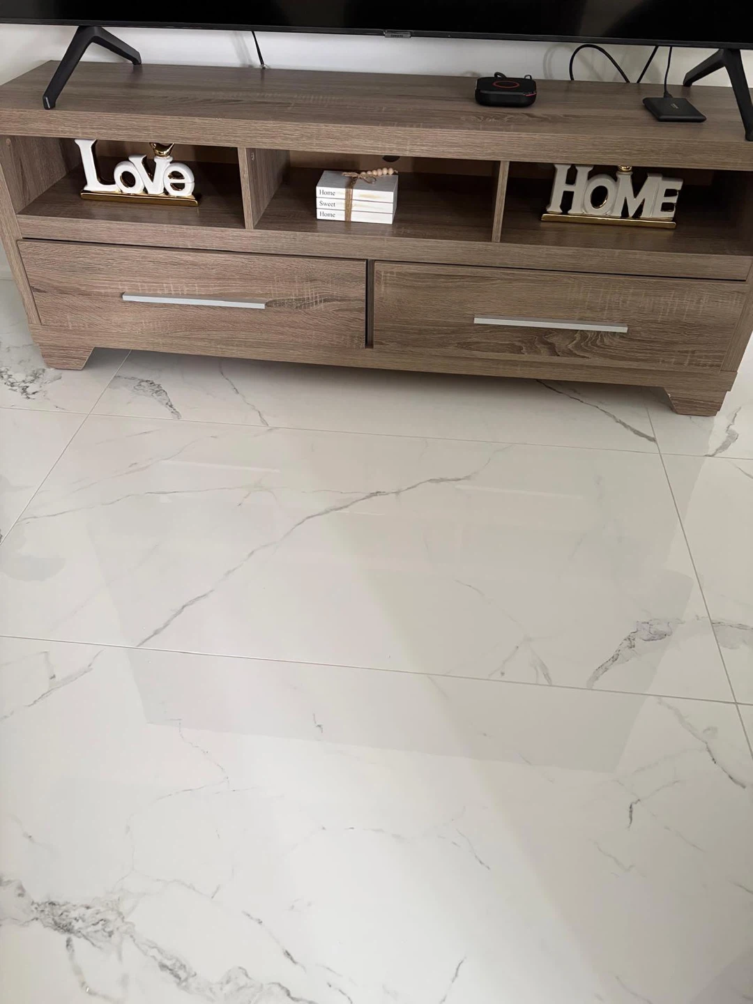 Wood Entertainment Unit with Drawers