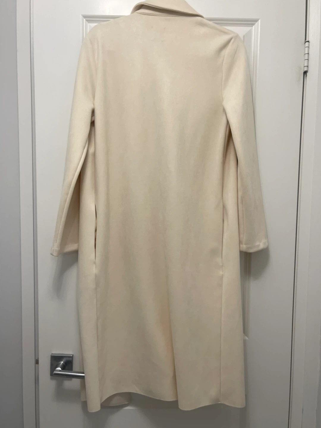 Zara cream long thin jacket size small $40 brand new - photo 3