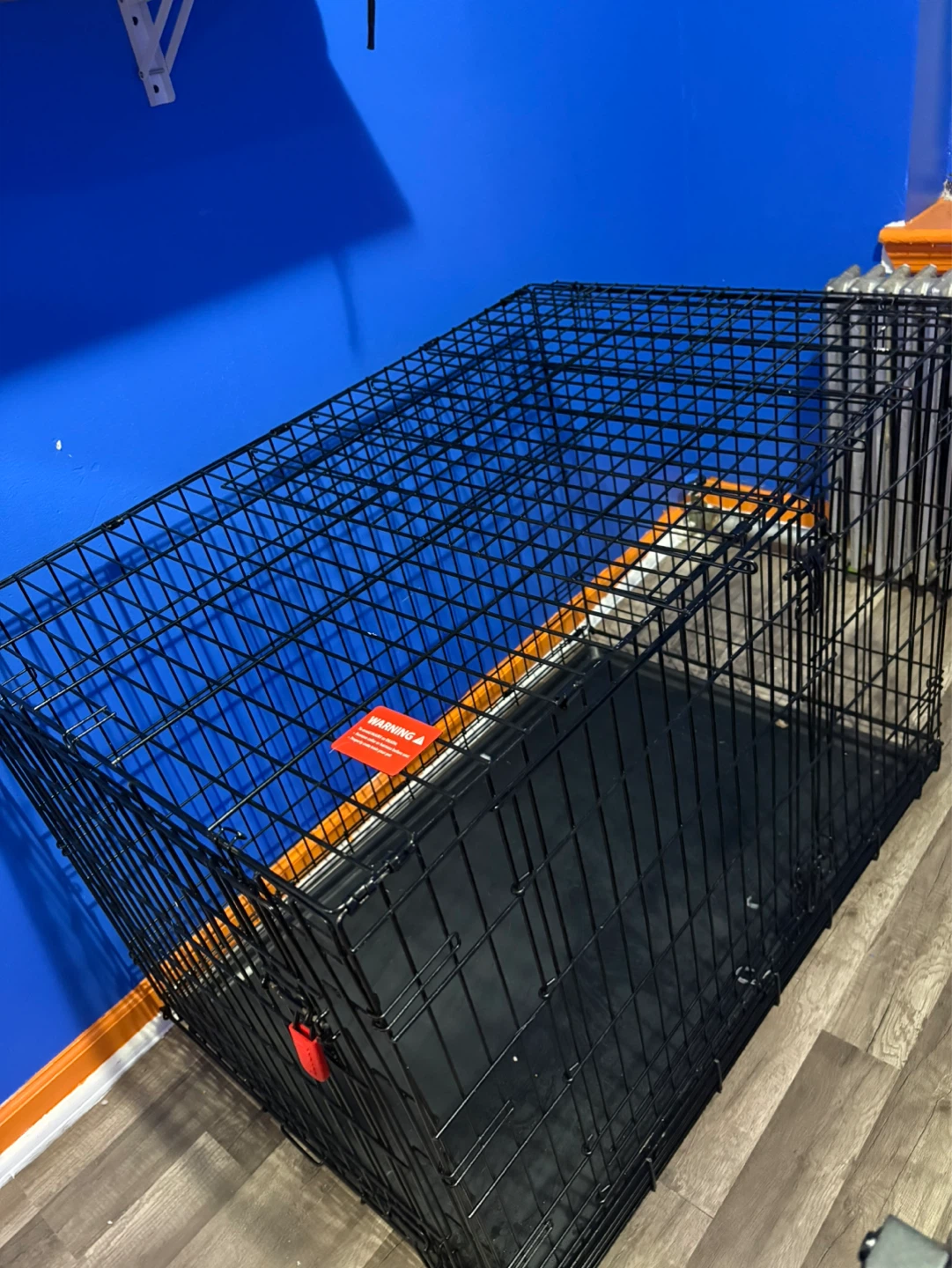 Black Metal Dog Crate - photo 2