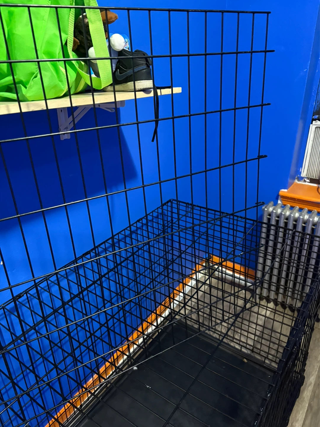 Black Metal Dog Crate - photo 3