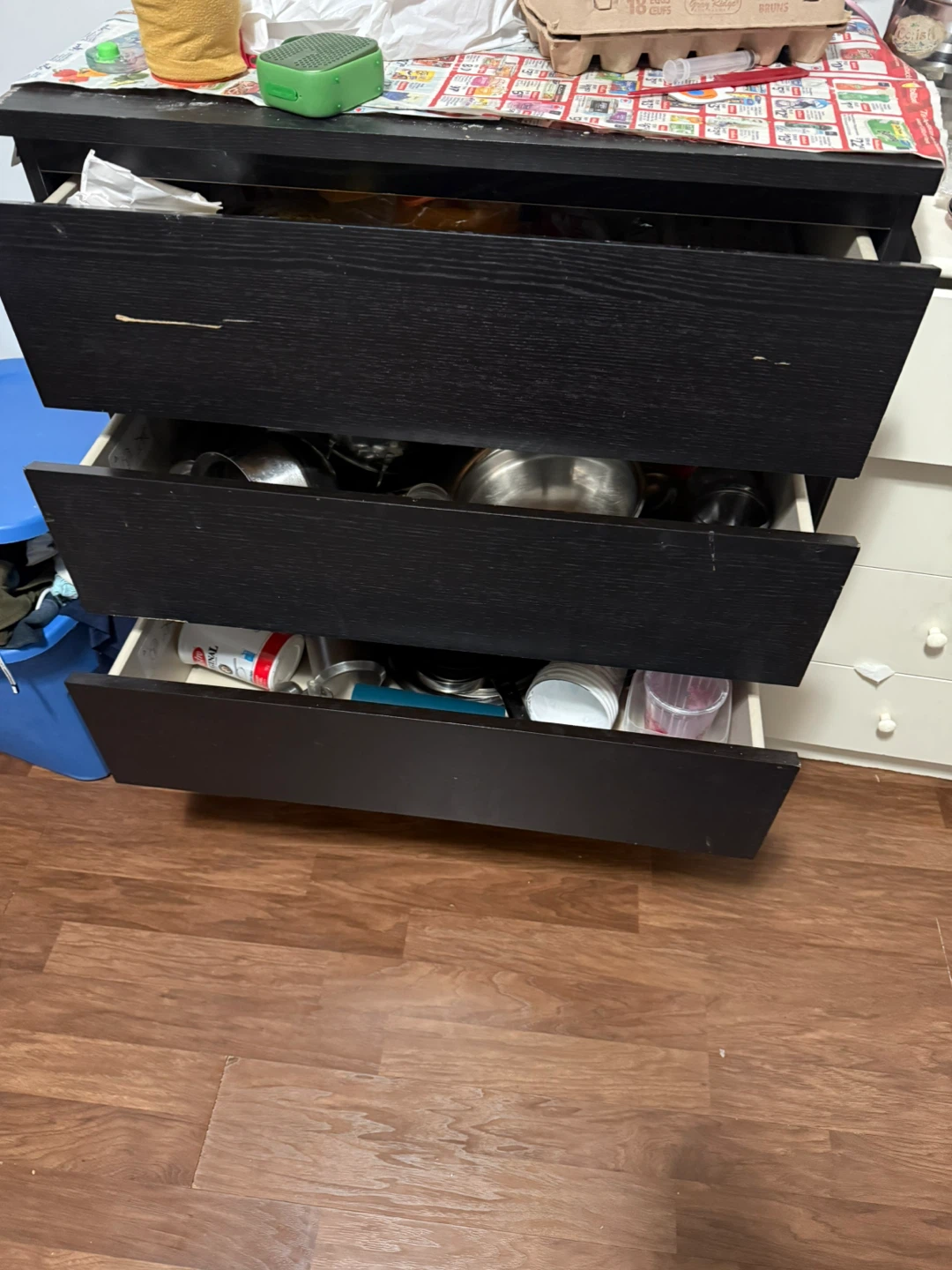 Black 4-Drawer Dresser - photo 2